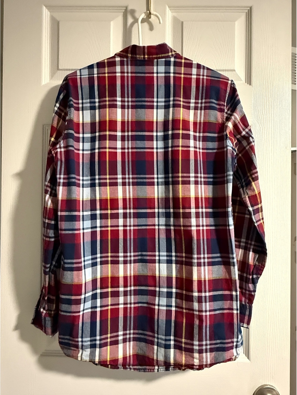 Old Navy XXL (18) Boy's Stretch Cotton Blend Plaid Button-Up Shirt